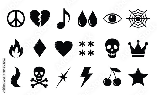 set of fire icons