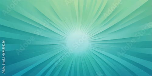 Bright summer sunlight beams from a blue sunburst pattern, creating a glowing abstract illustration