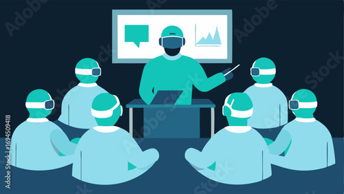 Emergency Scenario A dramatic VR scene where surgeons encounter unexpected complications during a simulated highlighted by warning indicators and alerts.