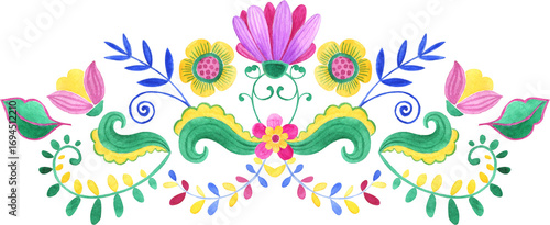 Mexican colorful floral design 