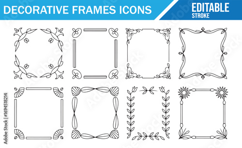 Detailed Decorative Border Frames for Creative Projects and Artwork