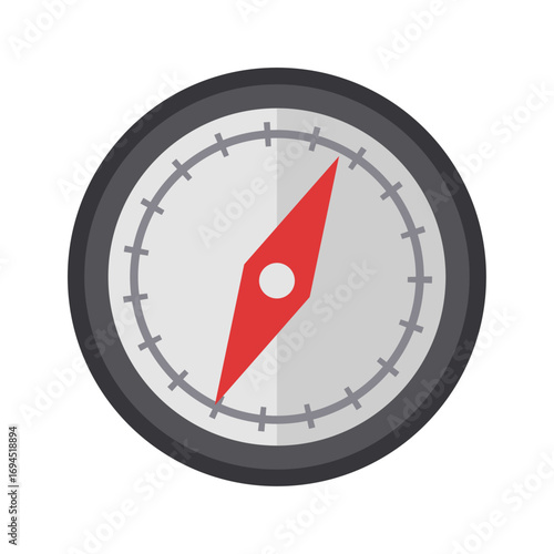 Iconic Compass Illustration Navigational Guidance for Exploration and Discovery