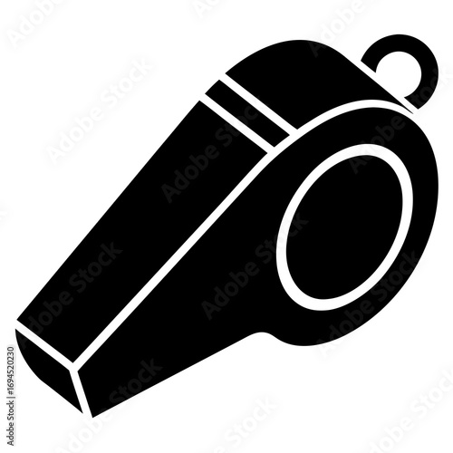 Glyph whistle icon vector 