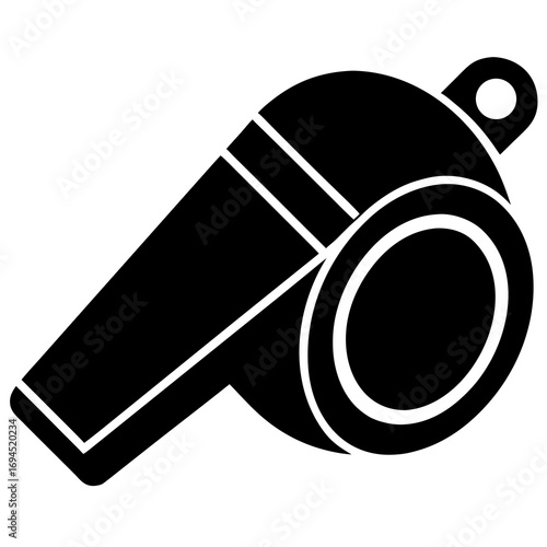 Glyph whistle icon vector 