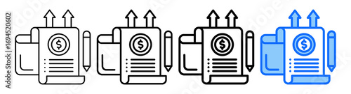 Expense Limit Icon In Different Styles Set Collection