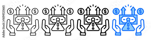 Spending Cap Icon In Different Styles Set Collection