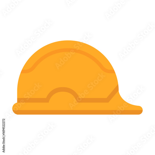 Protective Headwear for Construction Sites Flat Design Safety Helmet
