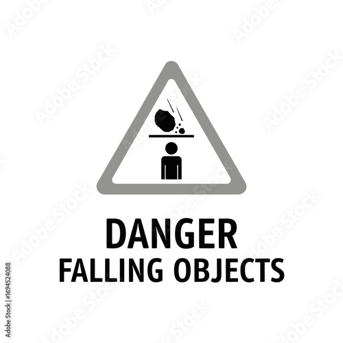 Dangerous falling objects, logo design illustration