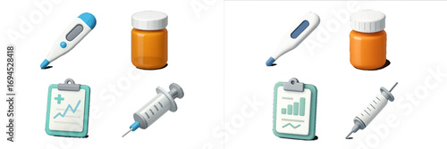 Comprehensive collection of essential medical tools and healthcare equipment for diagnosis and treatment in a professional clinic setting, vital for patient care
