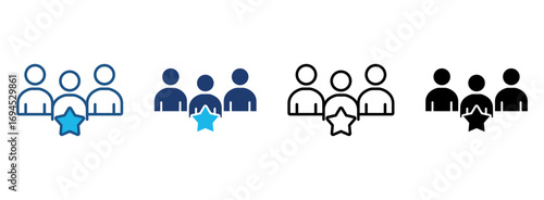 Leadership Icon Set With Multiple Styles. Vector Illustration