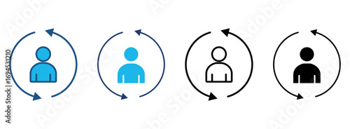 Resilience Icon Set With Multiple Styles. Vector Illustration