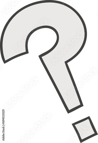 question mark on white
