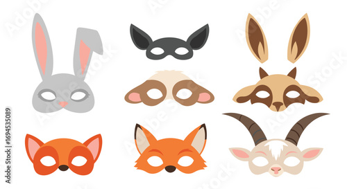 A collection of whimsical animal masks perfect for festive occasions and playtime adventures