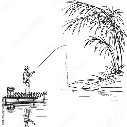 Fishing lure illustration isolated on white background
