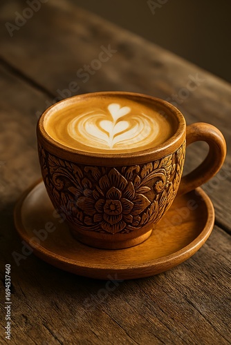 Wallpaper Mural Thai Wooden Latte Art Torontodigital.ca