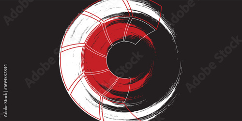 Tire tracks. Abstract wheel braking distance, tread silhouette brush. Isolated vector strip of cars or motorbikes