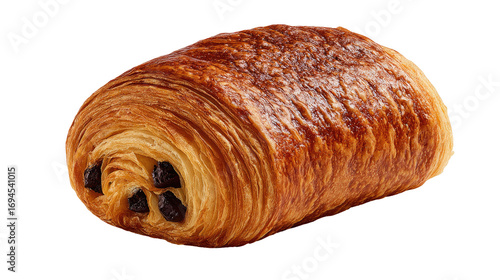 Pain au Chocolat Chocolate Croissant PNG on transparent background