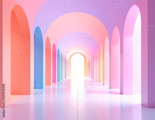 Dreamlike Pastel Archway Design