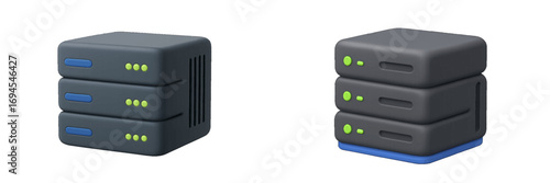 Multiple server units for digital data storage and processing in modern information technology environments