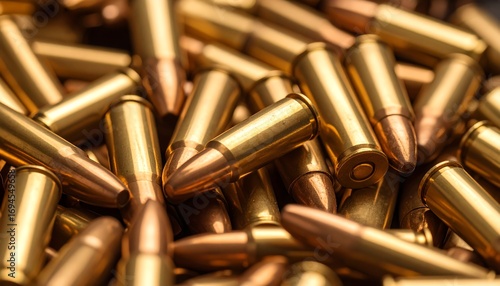Close-up of many bullets