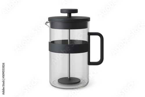 Wallpaper Mural Modern black French press coffee maker isolated on transparent background Torontodigital.ca