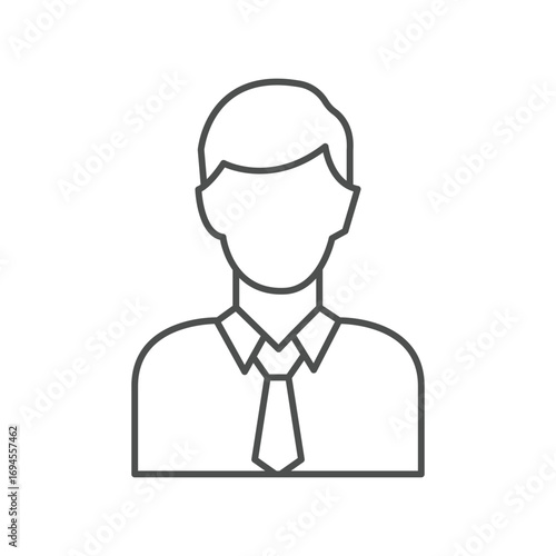 Manager  thinline icon , vector, pixel perfect, illustrator file 
