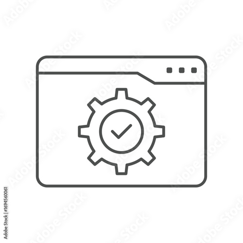 Web Setting thinline icon , vector, pixel perfect, illustrator file 
