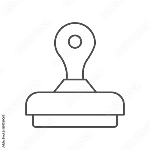 Wooden Stamp thinline icon , vector, pixel perfect, illustrator file 
