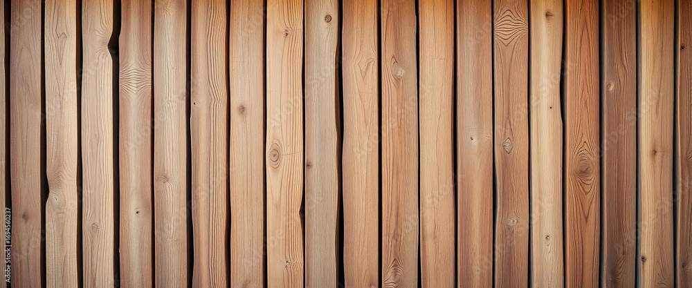 Fototapeta premium Rustic wood lath wall, vertical grooves, natural texture, wood grain, home decor