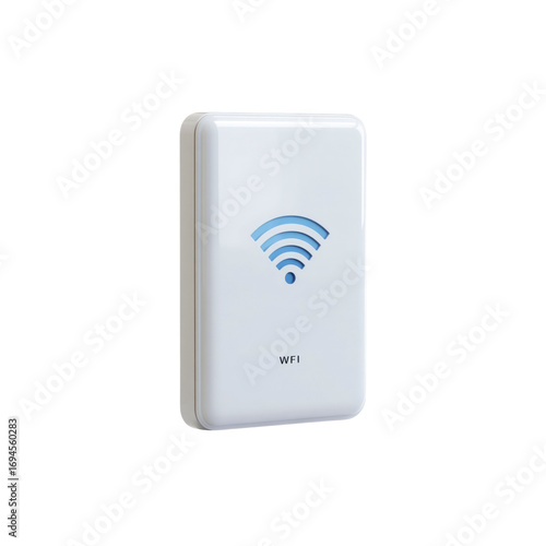 White Wifi Hotspot Device Mockup - Wireless Internet Access Point