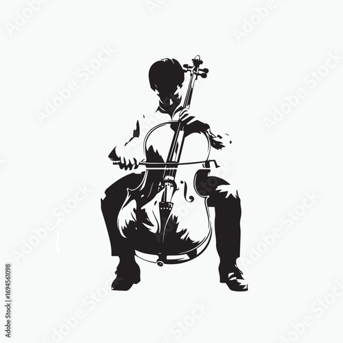 man playing the cello