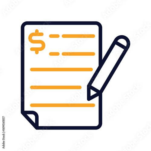 Business Proposal  Outline bold Vector Icon which can be easily modified or Edited 
 