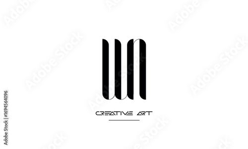 NW, WN, N, W abstract letters logo monogram