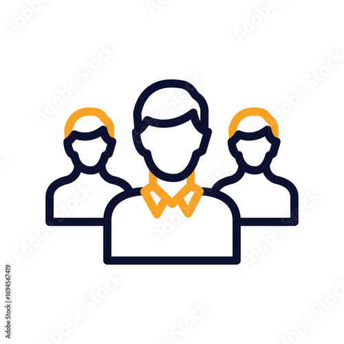 Project Teams Outline bold Vector Icon which can be easily modified or Edited 
