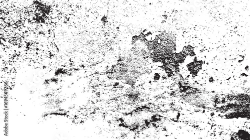 Minimalist horizontal cracked wall background with grunge texture, distressed black and white decay pattern for vintage overlays, abstract concrete surfaces, retro design, and antique graphic projects