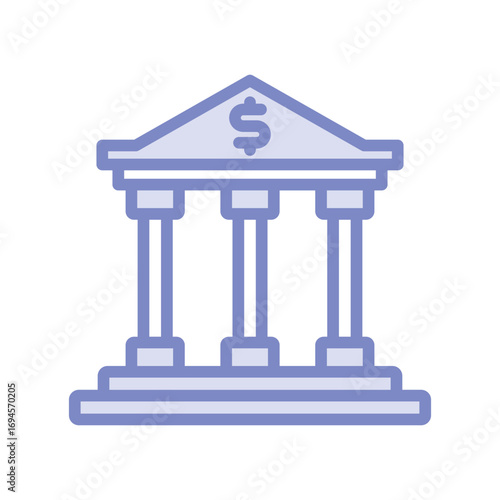 Bank  duotone line icon , vector, pixel perfect, illustrator file 
