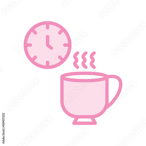 Coffee Break duotone line icon , vector, pixel perfect, illustrator file 
