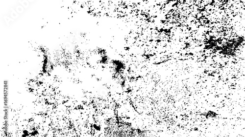 Black and white cracked texture with horizontal fissures, distressed grunge surface damage, vintage concrete wall background for abstract overlays, posters, and design templates