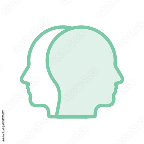 Individual Personality duotone line icon , vector, pixel perfect, illustrator file 
