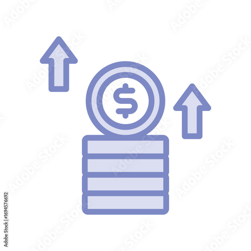 Profits  duotone line icon , vector, pixel perfect, illustrator file
