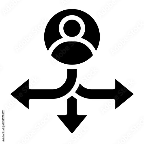 Guidance  icon glyph style vector illustration