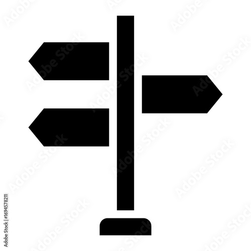 Direction icon glyph style vector illustration