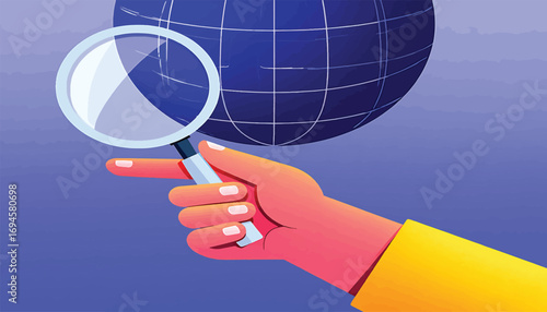 Global Search and Discovery Magnifying Glass Investigating Earth