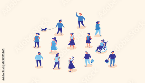 Diverse People Community Illustration