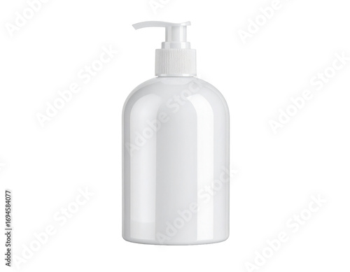 White Pump Lotion Bottle Mockup