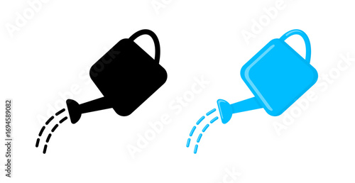 Watering Can Icon Isolated on Transparent Background. Gardening and Plant Care. Vector Illustration