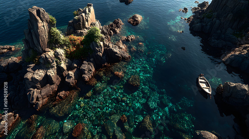 Wallpaper Mural High Angle View of Ocean Surface for Background and Design Torontodigital.ca