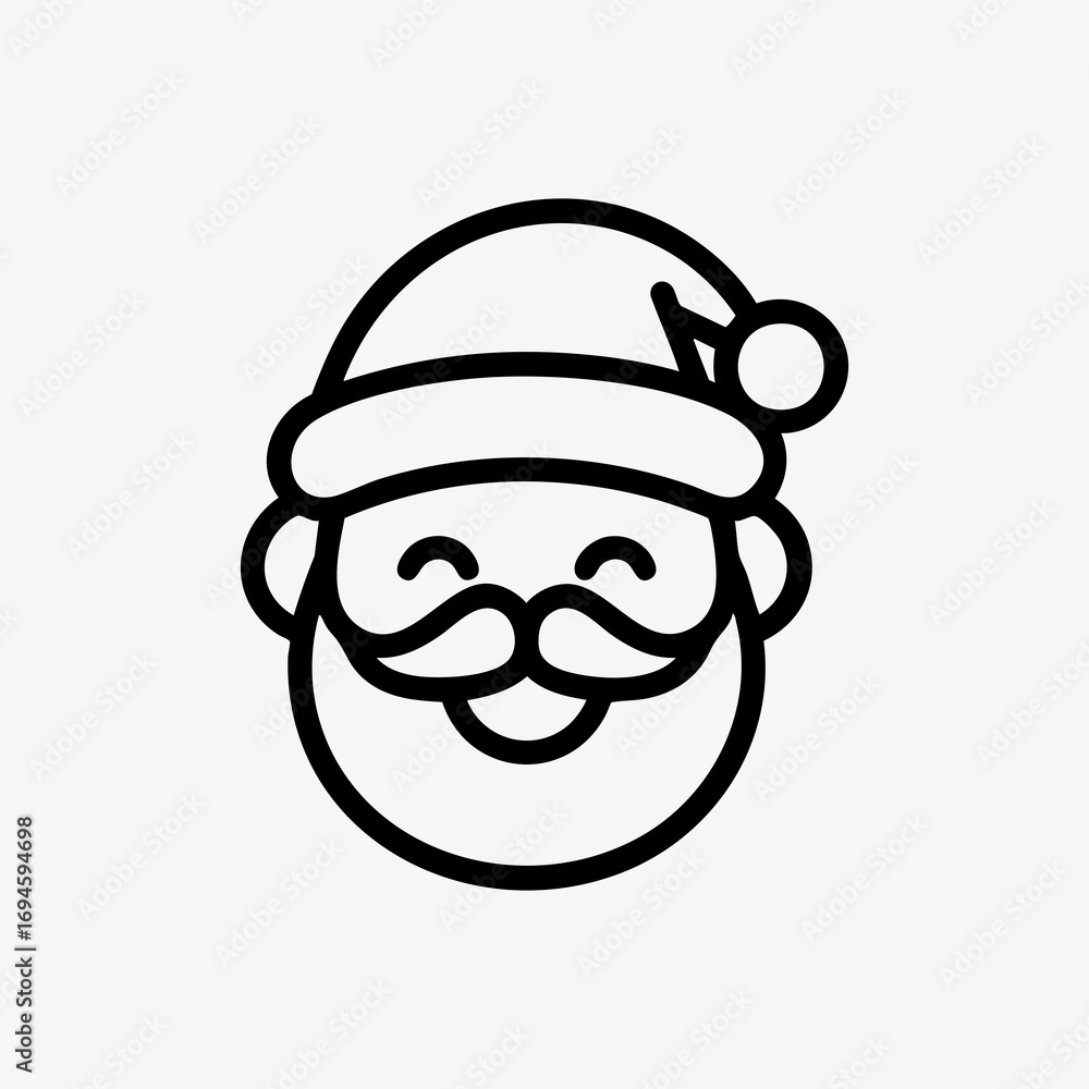 Obraz premium Santa smiling illustration christmas holiday.