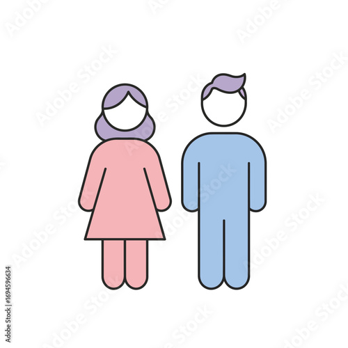 Gender Symbols Illustration Female & Male