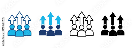 Leadership Icon Set With Multiple Styles. Vector Illustration